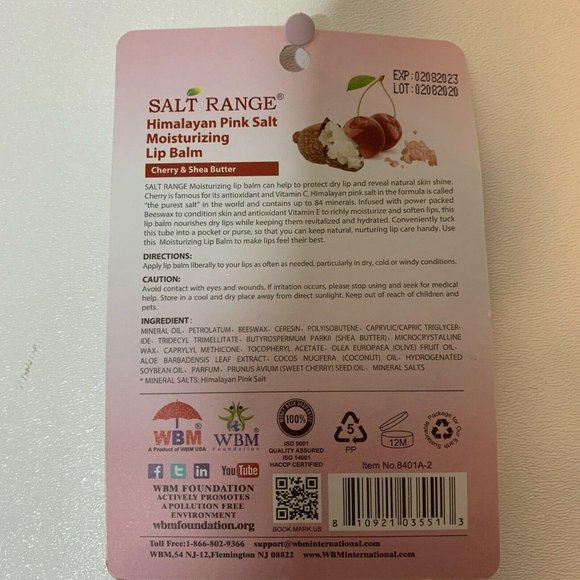 Salt Range Moisturizing Lip Balm Cherry & Shea - Picture 4 of 4